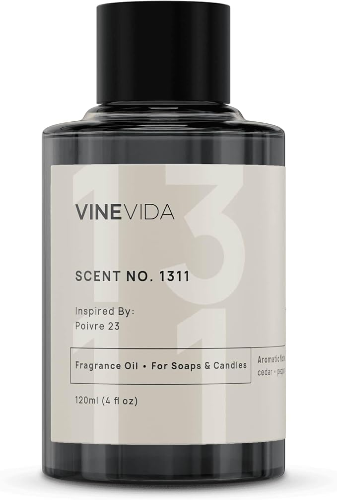 VINEVIDA Scent NO. 1311 Fragrance Oil - 120mL (4oz) - Inspired by: Poivre 23 Fragrance Oil for Candle Making - Made in USA Candle Scents Scents for Soap Making
