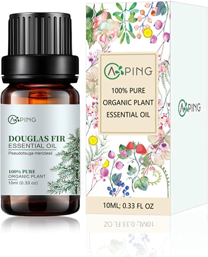 Douglas Fir Essential Oil - 100% Pure Organic Natural Plant (Pseudotsuga menziesii) Douglas Fir Oil for Diffuser, Aroma, Spa, Massage, Yoga, Perfume, 0.33oz