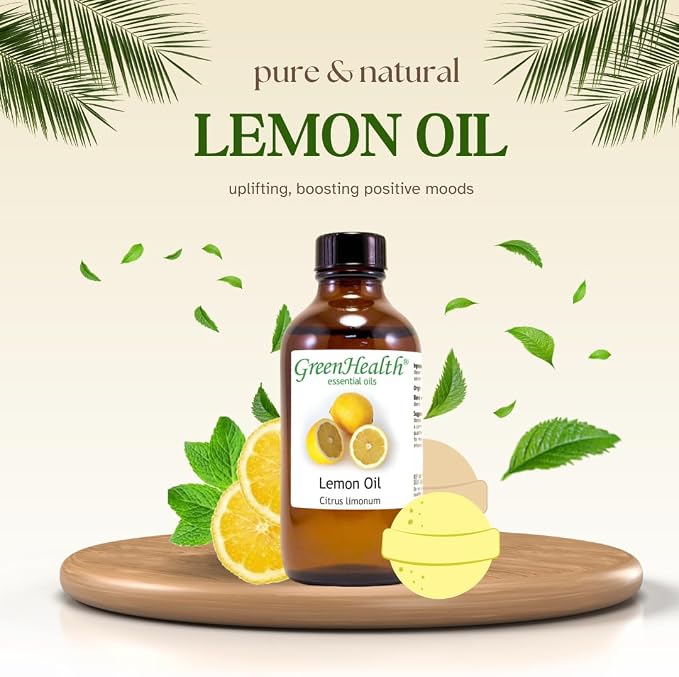 Lemon Essential Oil - 16 fl oz - Aluminum Bottle - 100% Essential Oil -GreenHealth