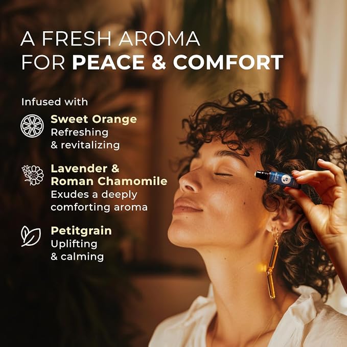 Deep Calm Oil & Active Energy Oil Roll On Set - Aromatherapy Grade Essential Oils Roll On Set - 2x0.34 fl oz - Gya Labs
