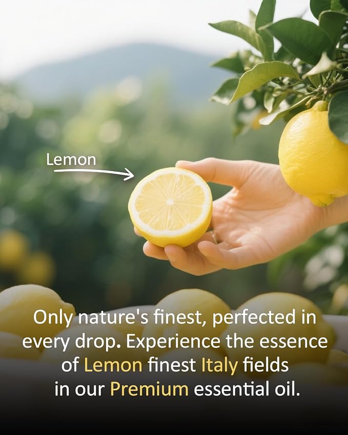Lemon Essential Oil 4 fl oz – 100% Pure for Cleaning, Diffuser & DIY, Light Fresh Citrus Scent, Daily-Use Large Size for Home, Laundry, Surface Spray & Aromatherapy