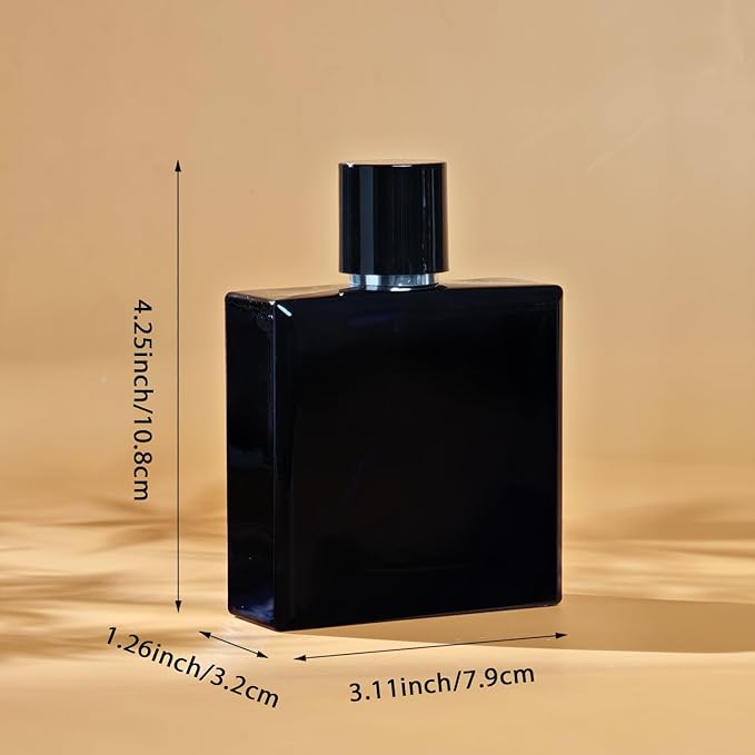 100ml/3.4 Oz Glass Spray Bottle Perfume Atomizer,Empty Travel Refillable Perfume Spray Bottle with 3 Kinds of Dispenser (A2)