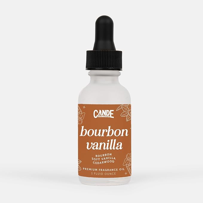 CANDECraftCo 1 Fl oz Fragrance Oils for Aromatherapy, Essential Oils for Home Diffusers, DIY Candle and Soap Making, DIY Scented Products (1 oz, Bourbon Vanilla)