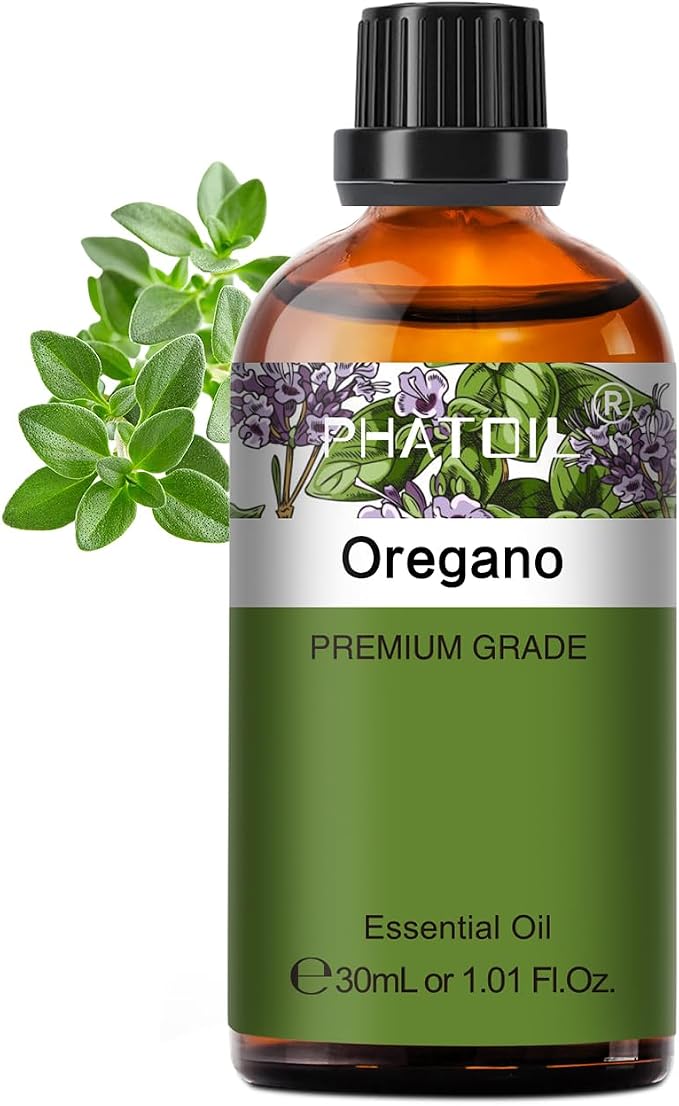 Oregano 1.01fl.oz Essential Oil, PHATOIL Pure Aromatherapy Oils for Diffuser, Humidifier, Perfect for DIY Soap, Candle, Bath Bombs Making(30ml)