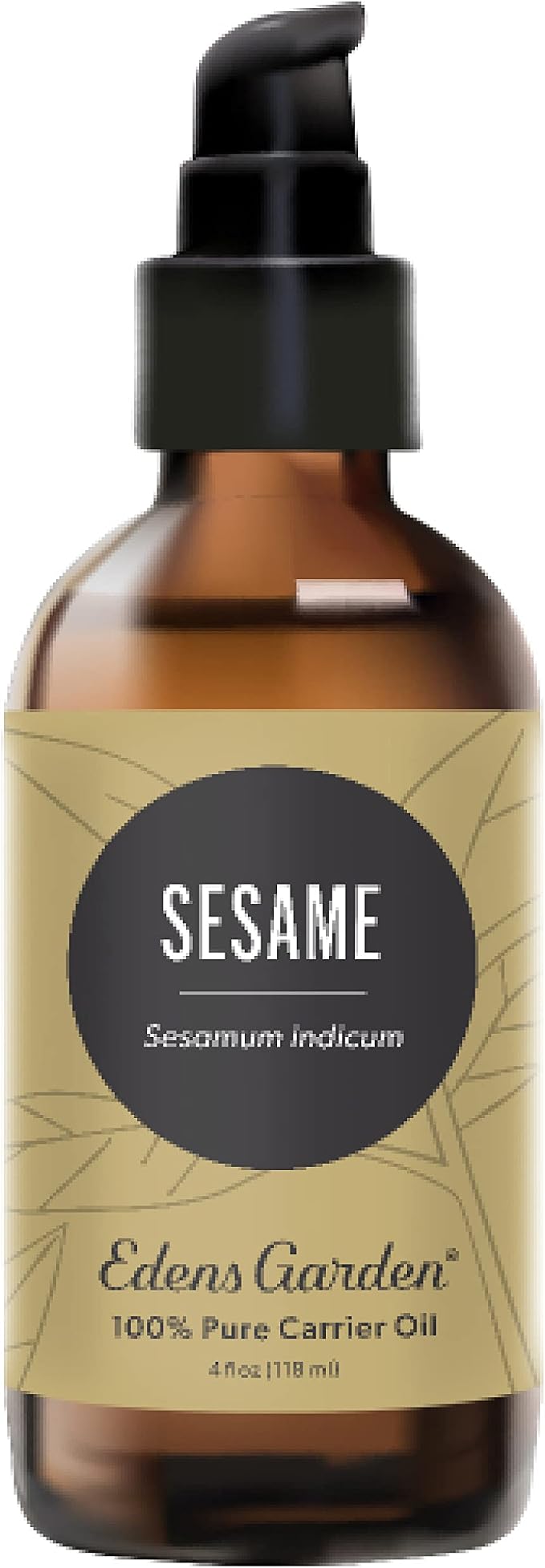 Edens Garden Sesame Carrier Oil- 100% Pure Premium Cold Pressed & Hexane Free, Natural Moisturizer for Face, Skin, Body, Hair & Nails, Massage, Oil Pulling, Diluting Essential Oils 118 ml (4 fl oz)