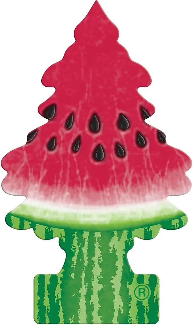 LITTLE TREES Car Air Freshener | Hanging Paper Tree for Home or Car | Watermelon Scent | 6 Pack