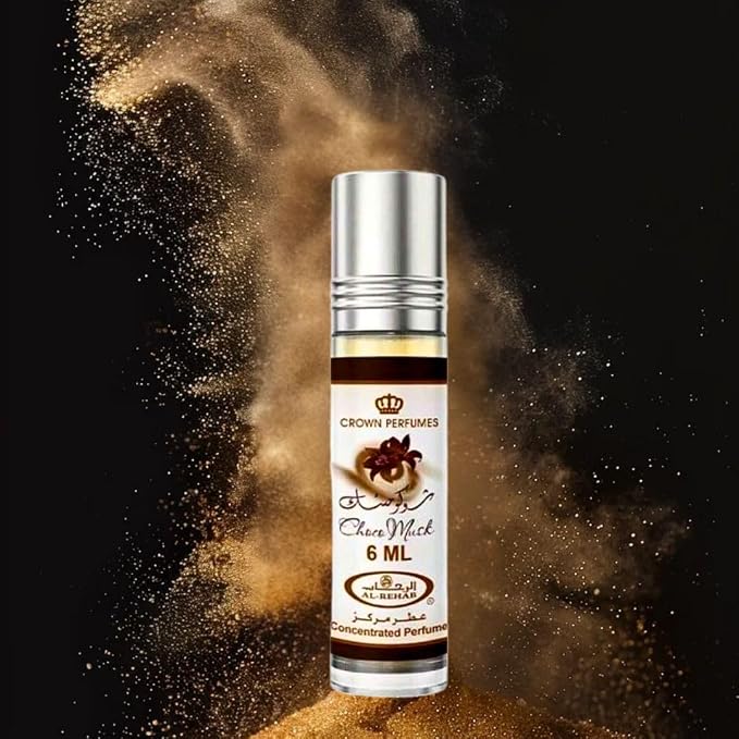 Al-Rehab Choco Musk Perfume Oils - Original, Marshmallow & Pistachio 6ml (0.2 oz) | Sweet Gourmand Fragrance | Chocolate, Vanilla, Fruity & Nutty Scents | Long-Lasting Roll-On Fragrance Oils (Bundle)