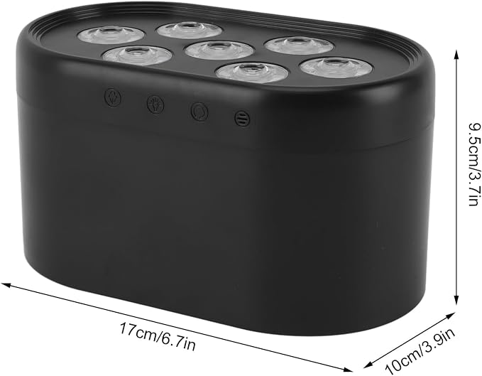 Essential Oil Diffuser Humidifier Cool Mist Aromatherapy Diffuser with Dynamic Flowing Lights, ABS PP Material, Smart Timer & Adjustable Mist for Home Bedroom Office (Black)