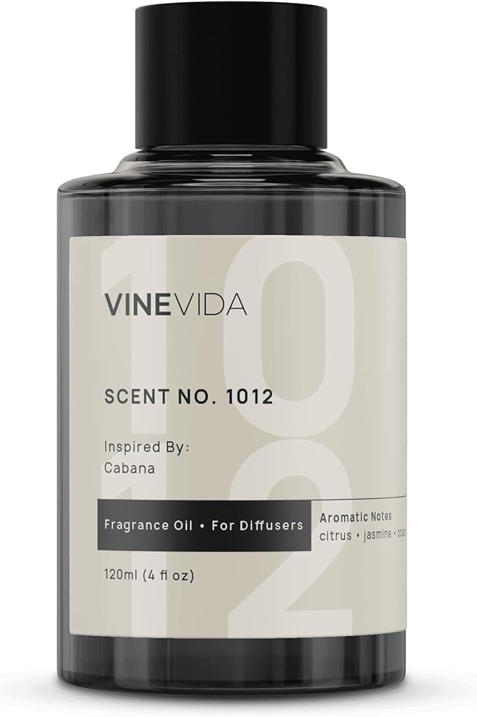 VINEVIDA [4 Fl Oz] Hotel Diffuser Oil | Scent No.1012 Inspired by Ritz Carlton Hotel | Waterless Cold Air Scent Refill | Diffuser Essential Oils - Home Luxury Scents
