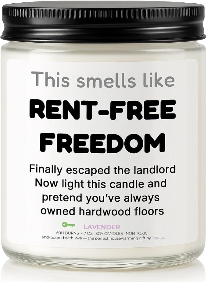 Housewarming Gifts New Home– Lavender Candle, Cozy Aromatherapy Decor, Gift for Friends, Family & New Homeowners, House Essentials for New Home, New House Essentials by Joyqua, White