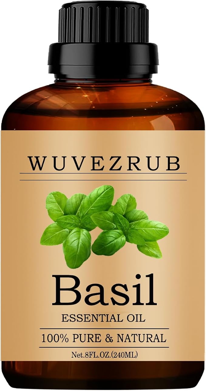 Basil Essential Oil, 240ML Pure and Natural for Aromatherapy Diffuser - 8 Fl Oz