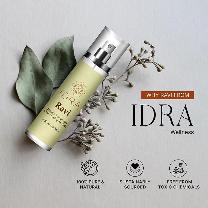 IDRA Ravi Essential Oil Blend 120ML for Home Diffuser Aromatherapy Idra Wellness Contains Lavender Rose Ylang Ylang Essential Oils 100% Pure and Organic Essential Oil 4 Fl. Oz