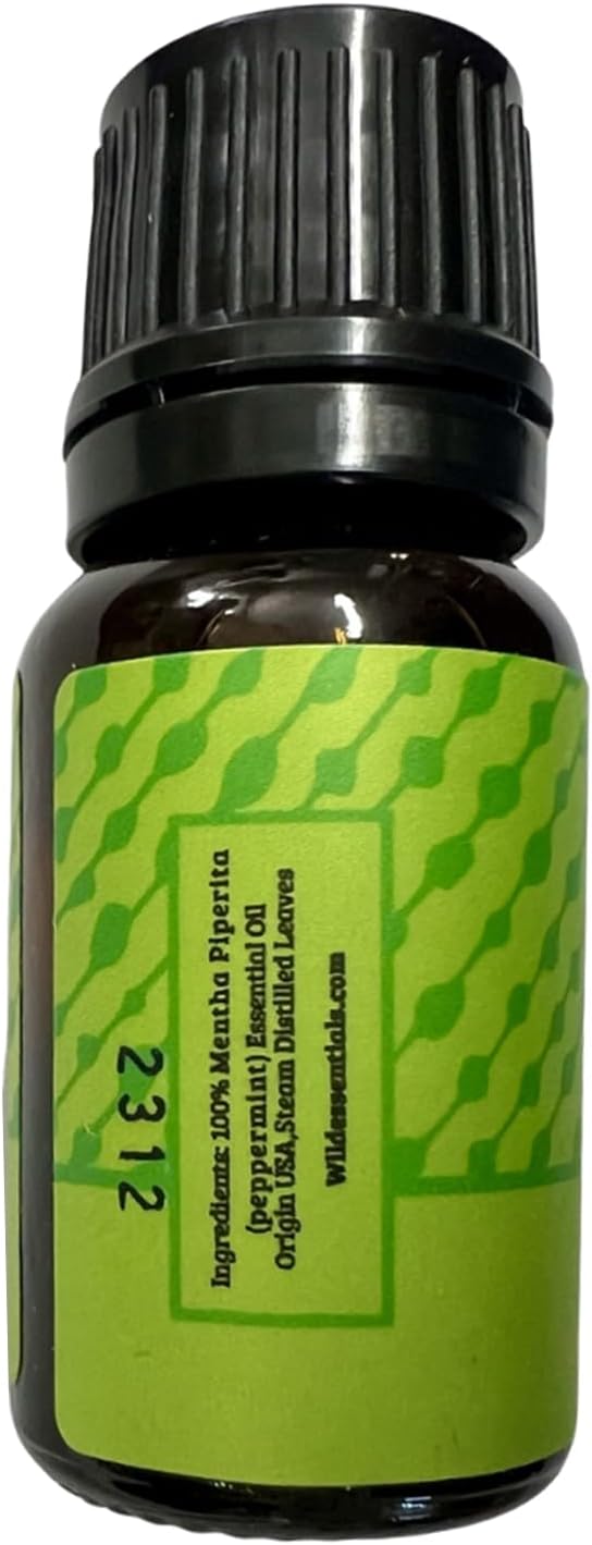 Wild Essentials Peppermint 100% Pure Essential Oil 2 Pack - 10ml, Therapeutic Grade, Made and Bottled in The USA