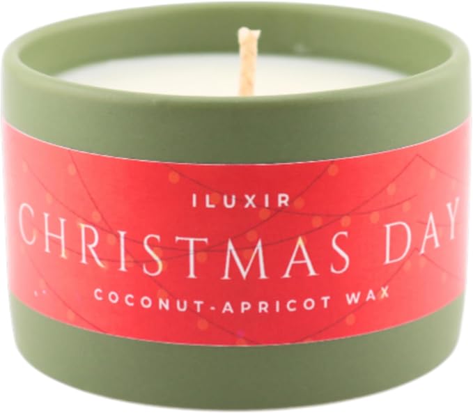 Christmas Day Luxury Candle - Christmas Festive Decor | Pine, Cranberry, Eucalyptus & Tonka | Handcrafted Non-Toxic Phthalate-Free Cruelty-Free Coconut Wax Holiday Candle 5 oz