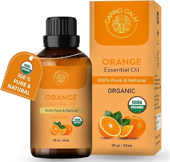 Sweet Orange Essential Oil 30ml | USDA Certified Organic Sweet Orange Oil | for Aromatherapy and Diffuser | Skin and Hair | Soap & Candle Making | 1 fl. Oz