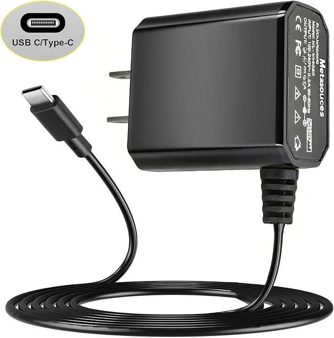 USB C 5V AC/DC Adapter Compatible with Airversa AN6 Waterless Diffuser Essential Oil Nebulizer Mini Scent Air Machine Power Supply Charger