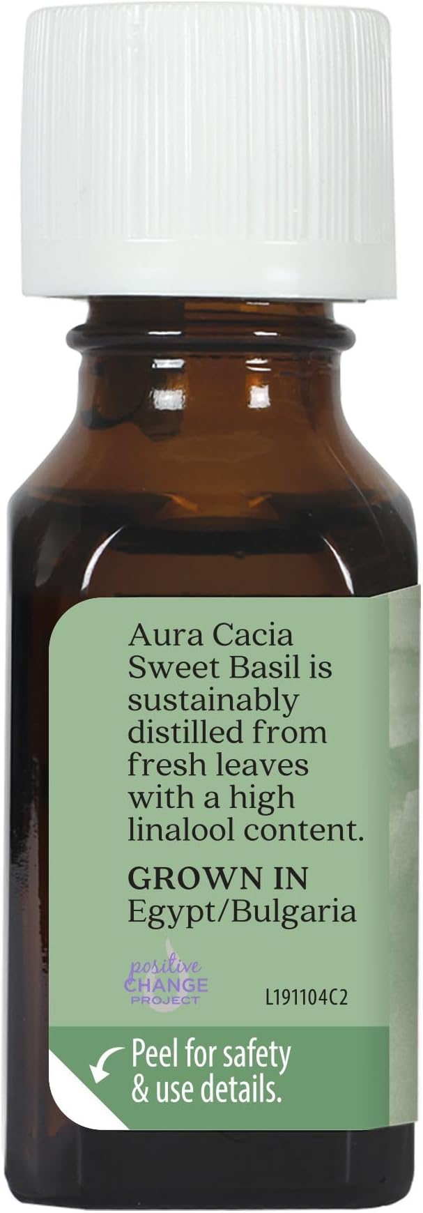 Aura Cacia Sweet Basil Essential Oil, 100% Pure Ocimum Basilicum Oil - Clarifying Aromatherapy for Diffusers, Home Care, Skincare, Custom Blends | 0.5 Fl Oz (Pack of 1)