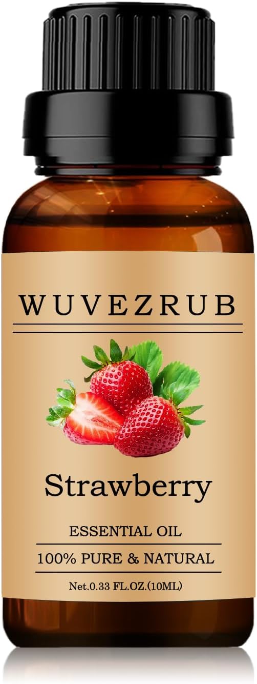 Strawberry Essential Oils 10ML, 100% Pure and Natural Essential Oil for Aromatherapy Diffuser - 0.33 Fl Oz/Strawberry
