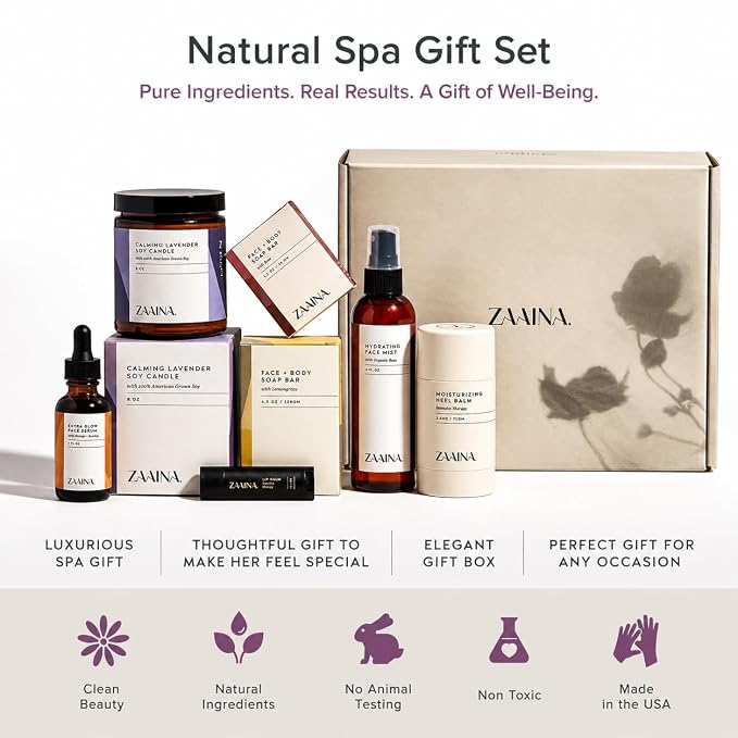 Luxury Spa Gift Basket for Women – Self Care Gifts, Relaxation & Pampering Spa Set, Birthday Gifts for Women, Bath & Body Care Package, Wellness Gift Box for Mom, Wife, Girlfriend, Friend – USA Made