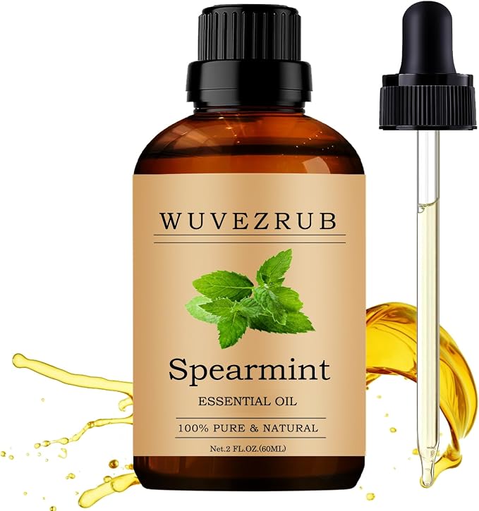 Spearmint Essential Oils 60ML, 100% Pure and Natural Essential Oil for Aromatherapy Diffuser - 2 Fl Oz/Spearmint