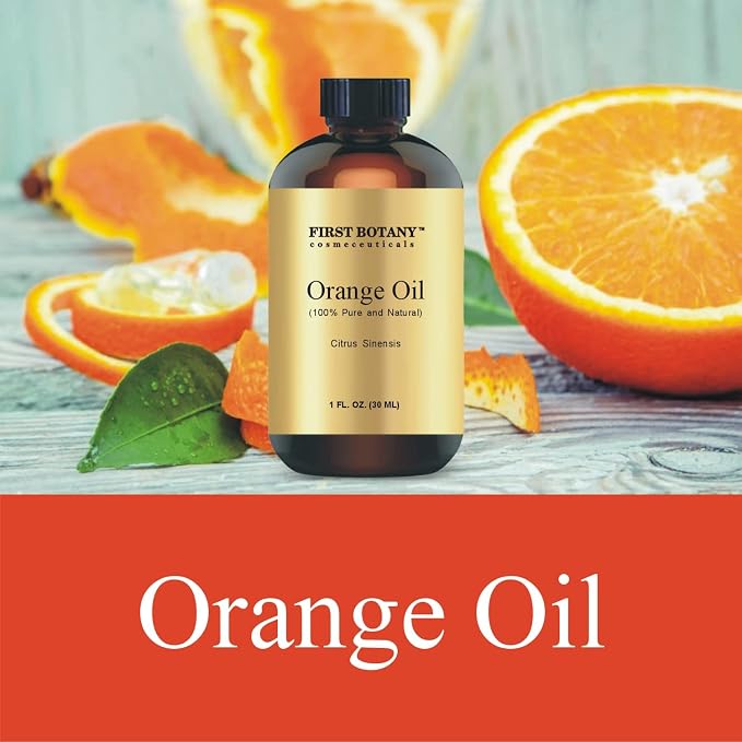 First Botany, 100% Pure Orange Essential Oil - Premium Oil for Aromatherapy, Massage, Topical & Household Uses - 1 fl oz (Orange)