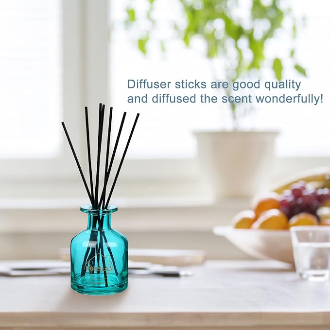 HOSSIAN 50pcs Reed Diffuser Sticks - Wood Rattan Reed Sticks - Essential Oil Aroma Diffuser Sticks - Spa Aromatherapy - Black - 7.87"/20cm