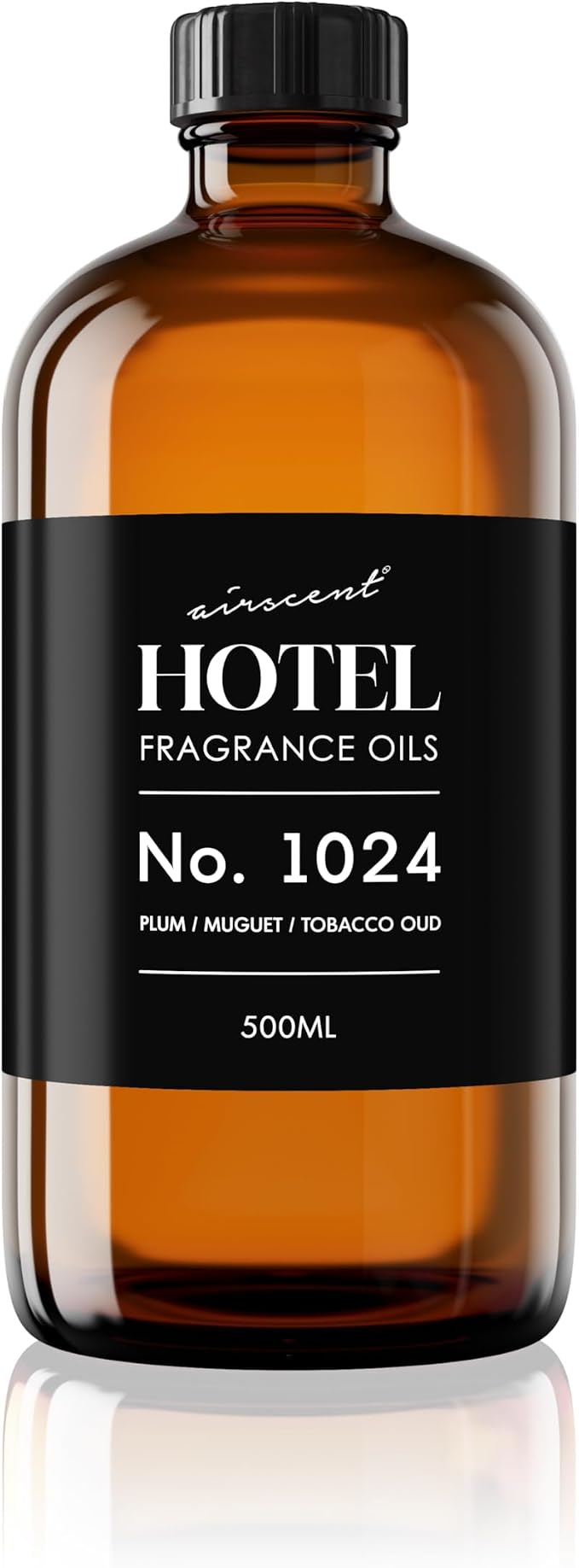 AirScent Hotel Diffuser Oil No. 1024 Inspired by the JW M Hotel- Plum Muguet Tobacco Oud - Premium Fragrance Oil for Ultrasonic and Waterless Diffusers and Crafting - 500 ml, 16.9 fl oz
