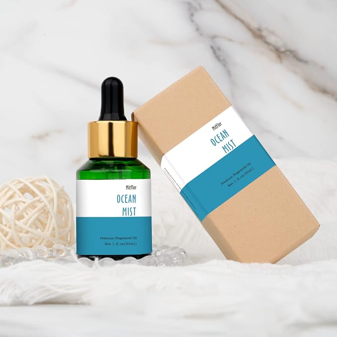 Ocean Mist Fragrance Oil, MitFlor Single Scented Oil, Large Size Premium Grade Fragrance Oil for Soap & Candle Making, Fresh Summer Essential Oils for Diffuser, Home Fragrance, 30ml