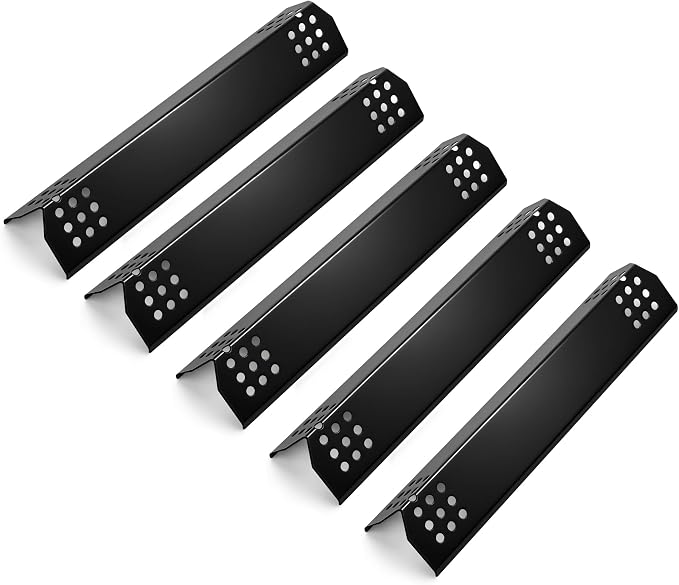 Grill Heat Plates Replacement 14.56" L, Heavy Duty Porcelain Grill Burner Covers, Heat Shield Parts for Nexgrill, Grill Master and More Gas Grills, 5 Pack