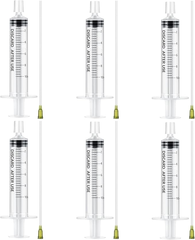 Geiserailie 6 Packs 10ml Perfume Refill Tools Kit, Perfume Syringe Refill Set with Soft Plastic Tube, Mini Fragrance Transfer Tool for Travel Refillable Liquid, Cologne Fragrance Refilling (Clear)