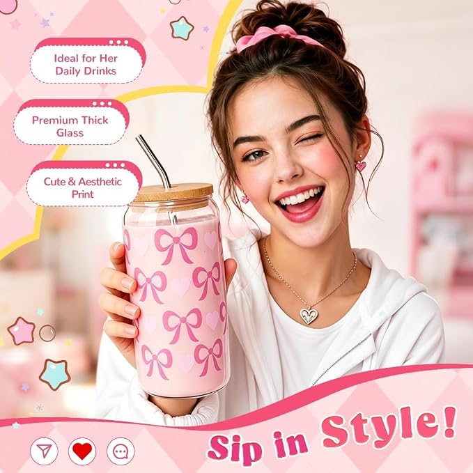 Birthday Gifts Baskets for Women, Get Well Soon Care Package for Girls | 9 PCS Sweet Pink Teen Girl Gift Trendy Stuff, Pick Me Up Gift Box, Surgery Recovery Care Package , Cheer Up Feel Better