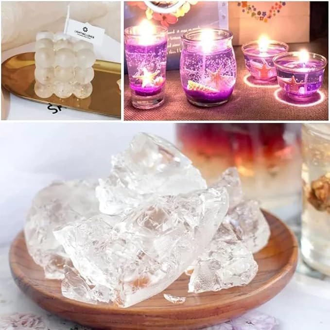 TooGet Transparent Jelly Wax DIY Candle Making Gel Wax Handmade Material Crystal Gel Candle for Candle Making and Handcraft Scented Candles Supplies - 10 lb