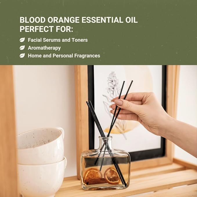Blood Orange Essential Oil - Direct from Citrusmade in Sicily - Pure Essential Oil for Diffusers and Aromatherapy - Natural Citrus Scent | 100% Pure Therapeutic Grade - 15ml
