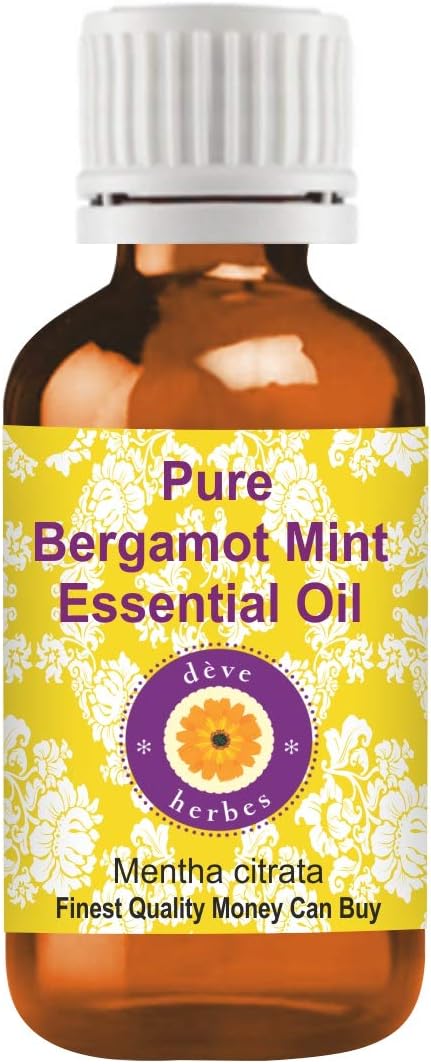Deve Herbes Pure Bergamot Mint Essential Oil (Mentha citrata) Steam Distilled 30ml (1 oz)