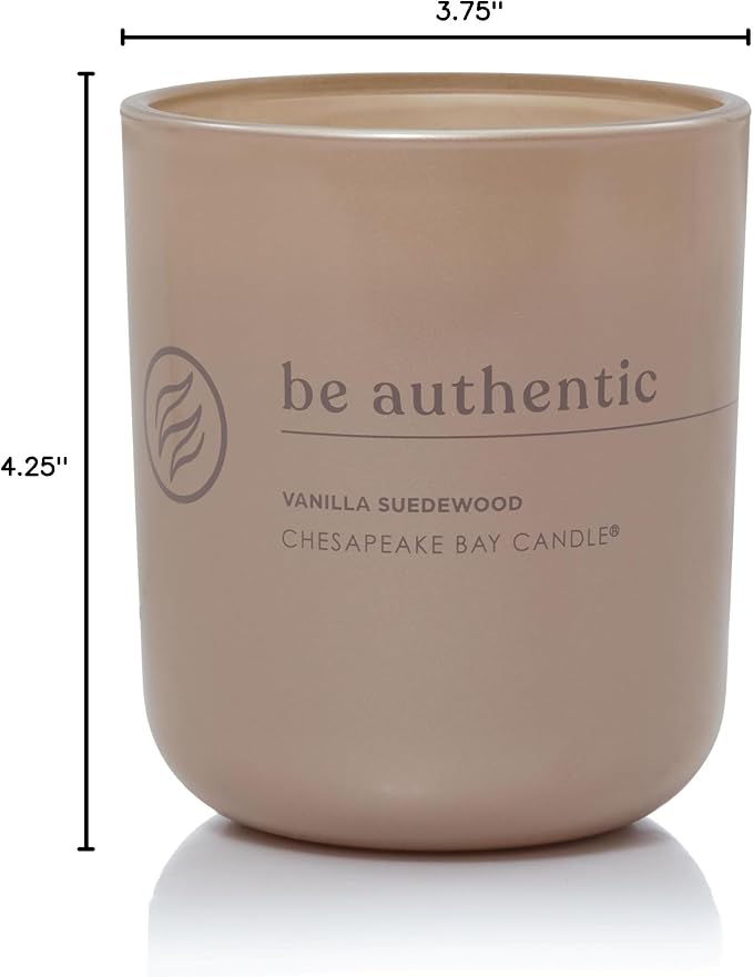 Chesapeake Bay Candle Intentions Collection Candle, Be Authentic: Embrace Your True self (Vanilla Suedewood), 13 oz, Home Décor