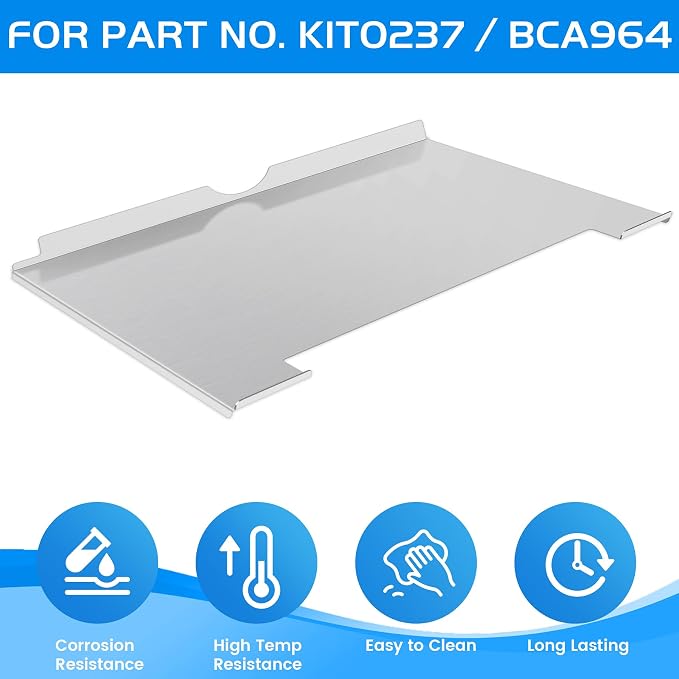 Drip Tray Heat Baffle for Traeger Timberline 1300 Gen-1 Series Grease Drip Pan KIT0237 BCA964 Replacement Parts Wood Pellet Grill Diffuser Plate Stainless Steel Heavy Duty BBQ Smoker Parts
