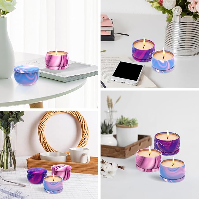 3 Pack Home Scented Candles - Strong Vanilla, Bergamot, San Diego Black Berries Candle, 2.5 Oz, 100% Soy, Non-Toxic, Small Candle Set for Aromatherapy & Gifts, Prizes for Adults, Baby Shower Prizes