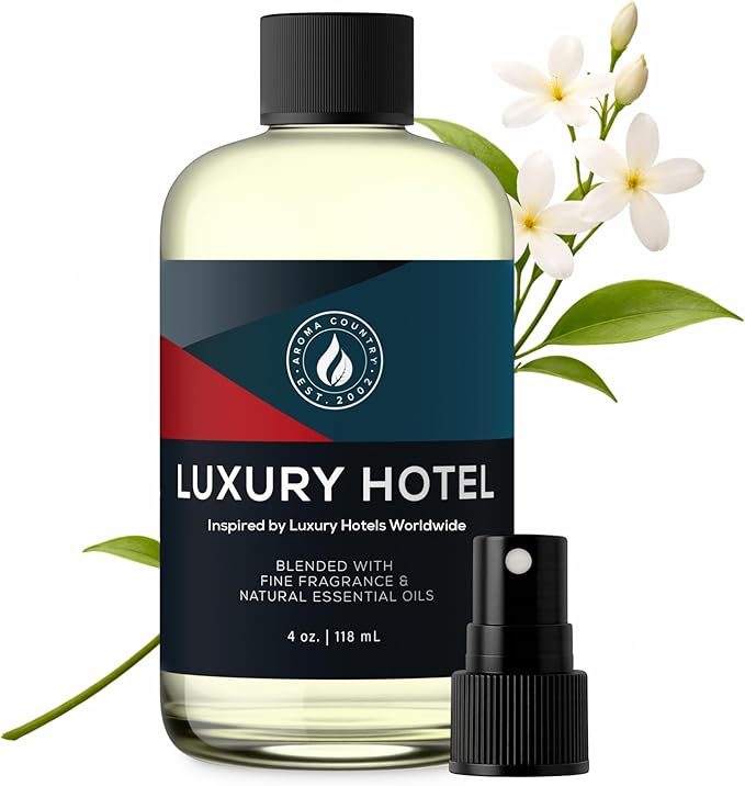 Aroma Country Ritzy Luxury Hotel Diffuser Oil - Luxury Hotel Scent for Diffuser & Air Fresheners - Essential Oil Diffuser Refill, Home Fragrance Collection with Gardenia & Amber (4 Fl. Oz)