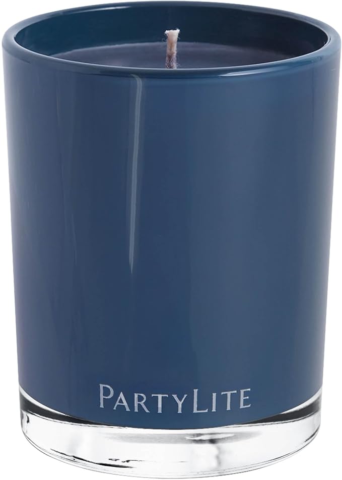 PartyLite Fig Fatale Scented Escential Jar™ Candle, with Notes of Apricot, Green Fig, Peach, Mango, Strawberry and Vanilla, 7.75oz 1-Wick Aromatherapy Reusable Glass Jar, 50 Hour Burn Time