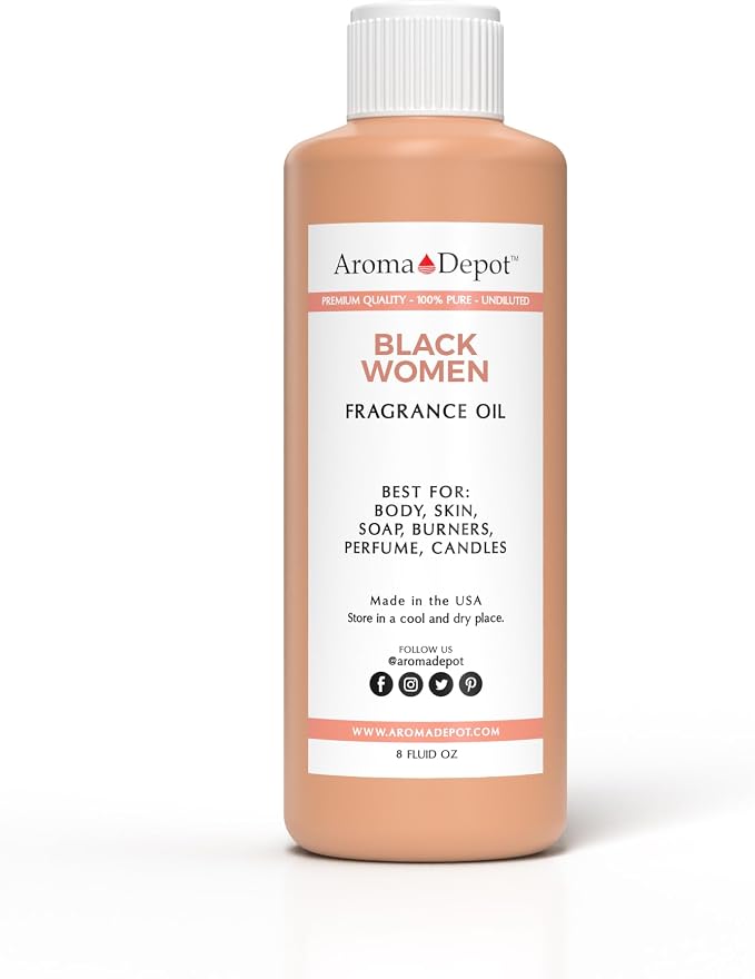 Black Women 8 oz Fragrance Oil I Perfume I Skin Oil I Scented Oil.Bath Bombs, Body Butters, Creams and lotions. Few Drops in The Diffuser, Burners, or Warmers.
