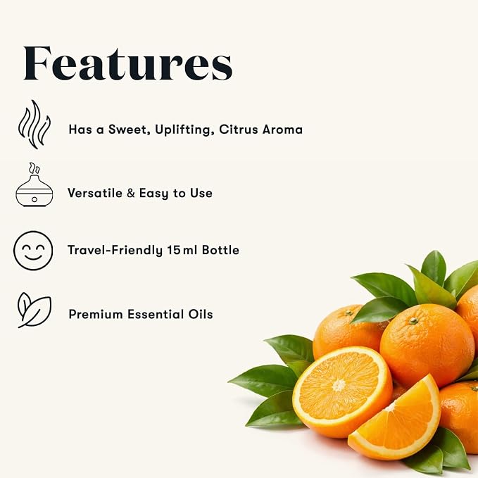 Young Living Orange Essential Oil, 15 ml – Bright Citrus Aroma for Diffuser, Topical Use & DIY Blends | Fresh, Uplifting Scent | Carefully Crafted with Seed to Seal Commitment