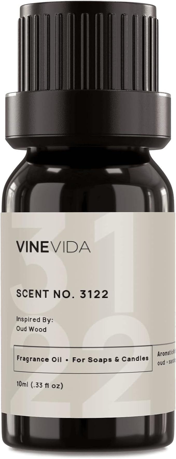 VINEVIDA Scent NO. 3122 Fragrance Oil - 10mL - Inspired by: Oud Wood Fragrance Oil for Candle Making - Made in USA Candle Scents Scents for Soap Making