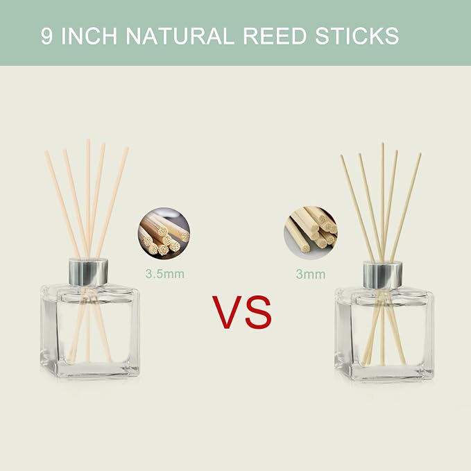 Reed Diffuser Sticks-Diffuser Reeds- Natural Rattan Reed Sticks Set-Aromas Set for Home Fragrance (Black Color 9inch)