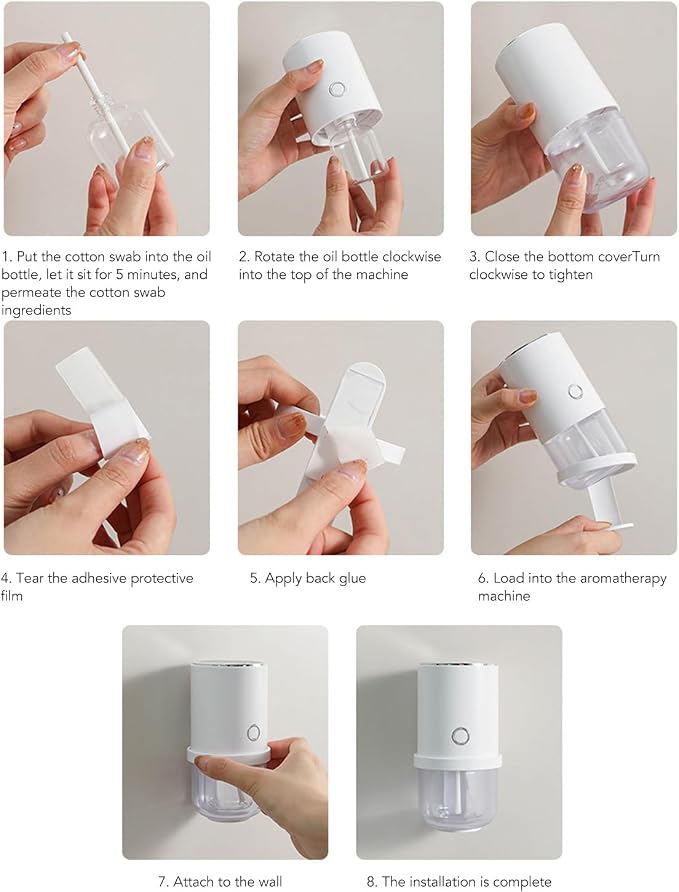 Essential Oil Diffuser 55ml with Auto Shut-Off, Touch Control, 7-Color LED Night Light & Quiet Mist for Bedroom, Spa, Nursery, Hotel – Compatible with Essential Oils