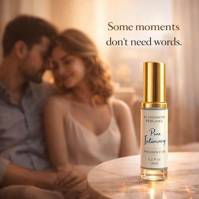 AL-HASNAYN Pure Intimacy Fragrance Oil Roll-On Perfume 6ML 0.20 fl oz |Rollerball perfume |Alcohol free| Long Lasting | Gifts for men women|