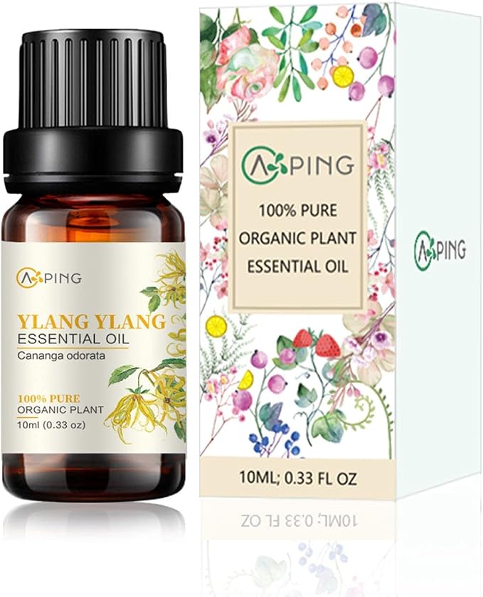 Ylang Ylang Essential Oil - 100% Pure Organic Natural Plant (Cananga odorata) Ylang Ylang Oil for Diffuser, Aroma, Spa, Massage, Yoga, Perfume, 0.33oz