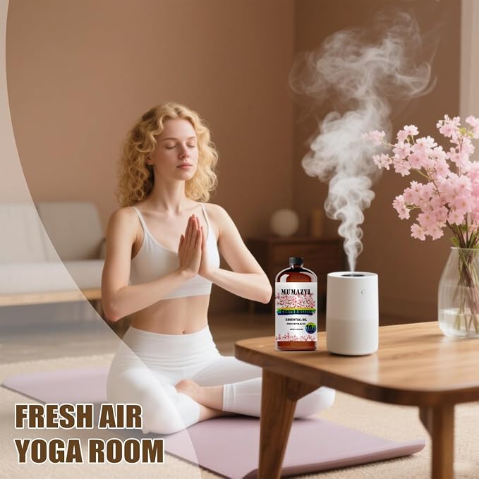 Cherry Blossom Essential Oil, Cherry Blossom Oil 16 Fl Oz 480ML for Diffuser Humidifier Yoga Cleaning DIY Candle Soap Making MUMAZYL Essential Oils