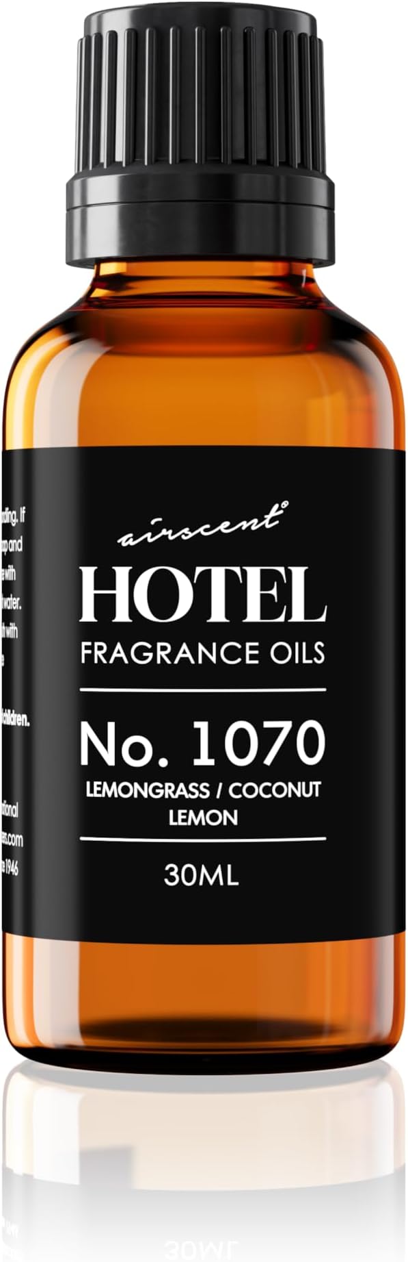 AirScent Hotel Diffuser Oil No. 1070 - Lemongrass Coconut Lemon - Premium Fragrance Oil for Ultrasonic and Waterless Diffusers and Crafting - 30 mL, 1 fl oz Glass Dropper Bottle