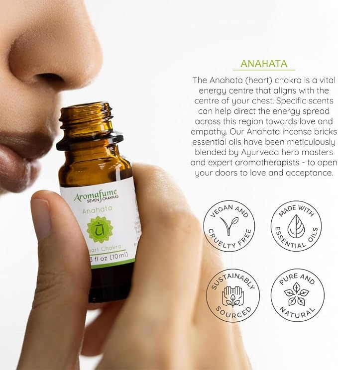 Heart Chakra, Crown Chakra, Throat Chakra Essential Oil Diffuser Blends by Aromafume | 3 x 10ml/0.33 fl oz| Aromatherapy Oils for Chakra Balance | Chakra Incense for Meditation, Yoga, Reiki