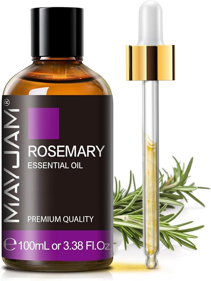 Rosemary Essential Oil with Dropper, MAYJAM Pure Rosemary Oil Aromatherapy Oils for Humidifier and Diffusers, 3.38FL.OZ